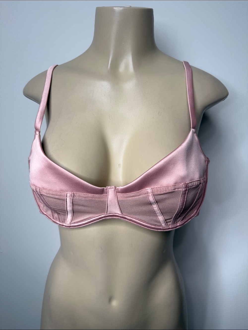 Frederick's of Hollywood Petra Pink Satin Underwire Bralette